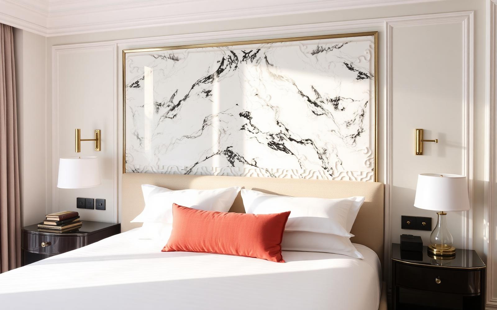 Veil panel installed in a bedroom