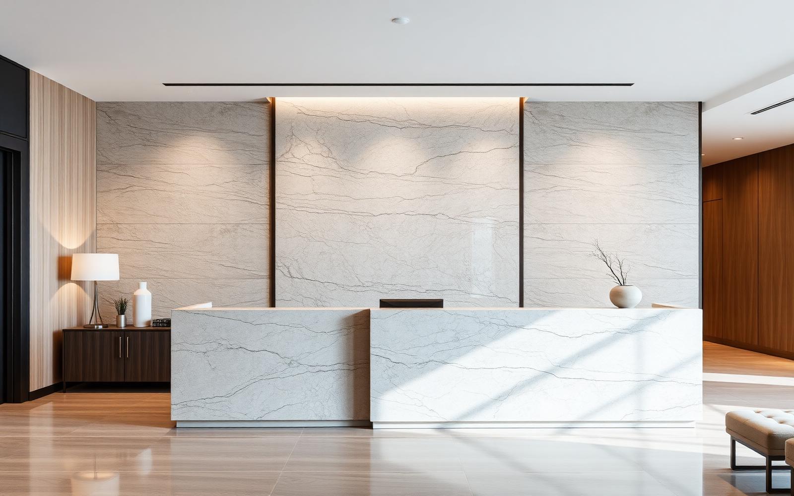 Meridian panel installed in a corporate reception