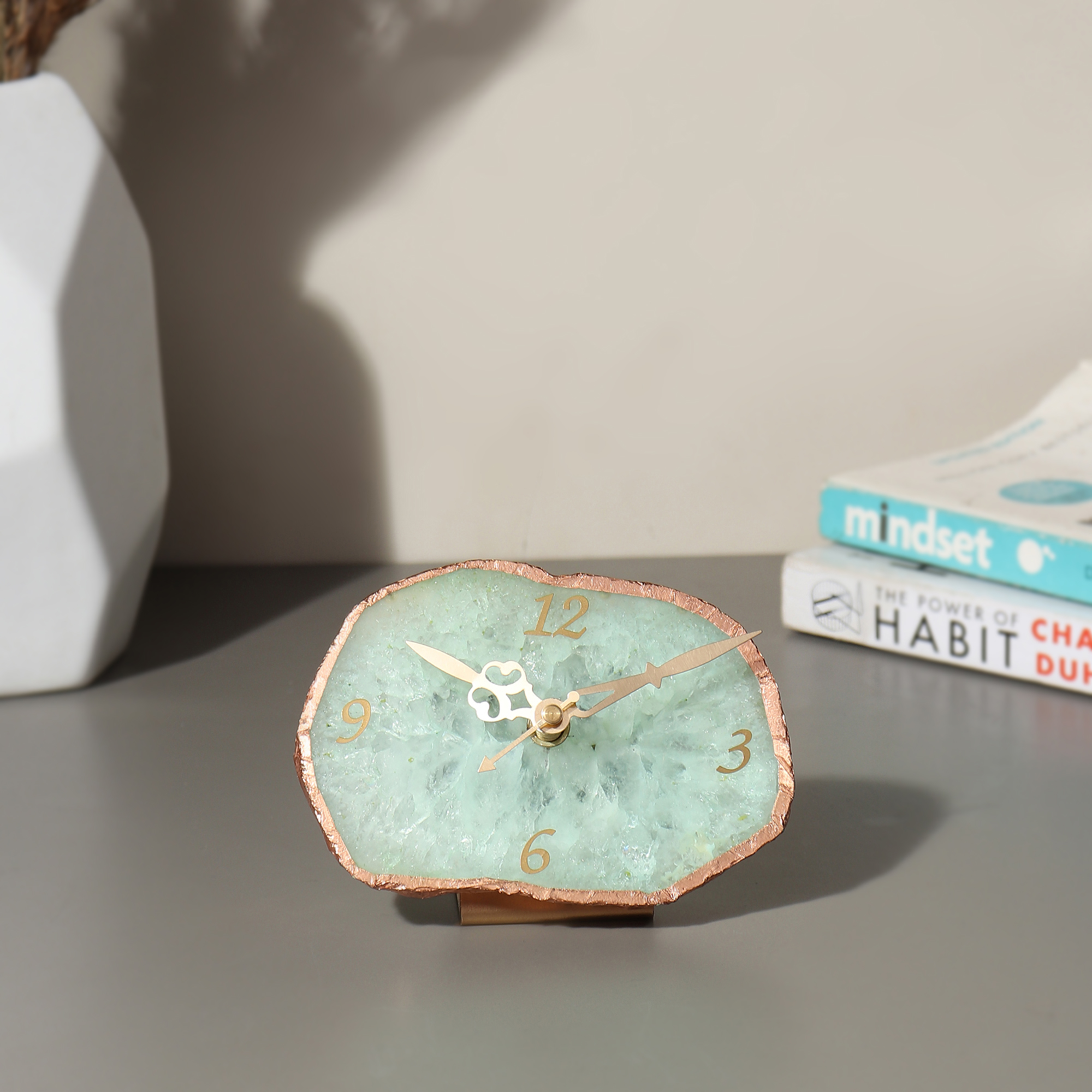 Agate Table Clock